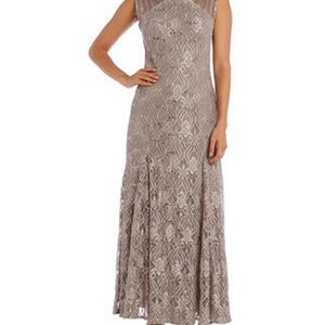 Size 10 Mermaid Dress (Taupe) NWT